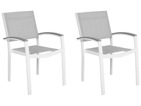 Krzesła ogrodowe BELIANI Pereta, szaro-białe, 86x46x50 cm, 2 szt. Beliani