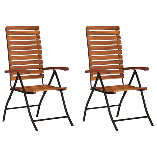 Krzesła ogrodowe drewniane akacjowe, 59x73-98x97-1 Zakito