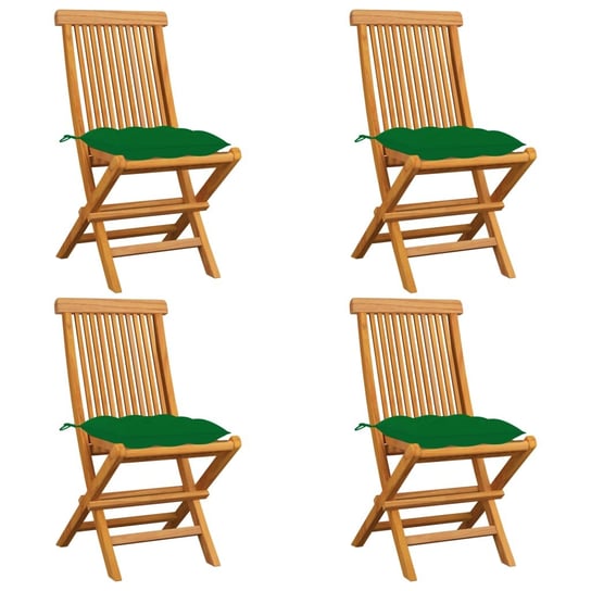 Krzesła ogrodowe drewniane, składane, tekowe, z po Inna marka