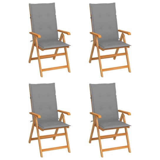Krzesła ogrodowe drewniane, teak, 57x71,5x109 cm, Inna marka