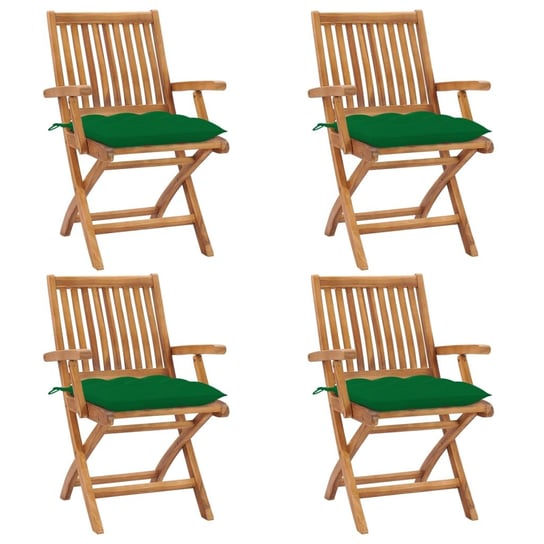 Krzesła ogrodowe drewniane z poduszkami - zestaw 4 Inna marka