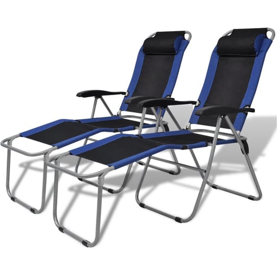 Krzesła ogrodowe PERVOI, niebieskie, 178x59x109 cm, 2 sztuki vidaXL