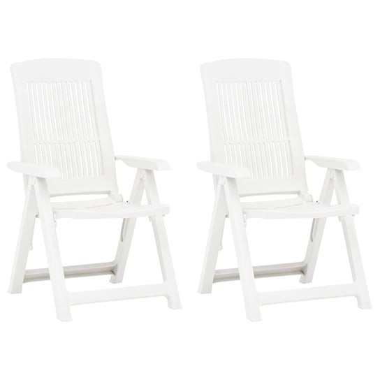 Krzesła ogrodowe plastikowe, białe, 60x61x109 cm Inna marka
