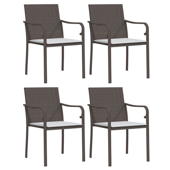 Krzesła ogrodowe rattanowe brązowe 56x59x84 cm z p Inna marka
