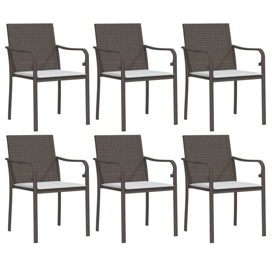 Krzesła ogrodowe rattanowe brązowe 56x59x84cm z po Inna marka