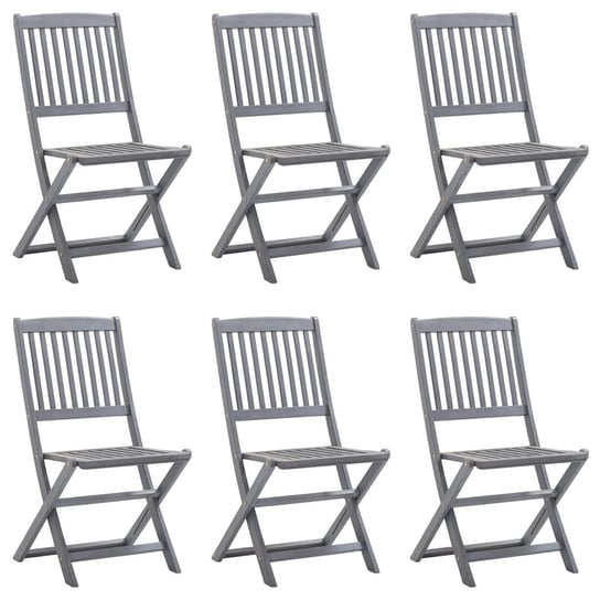 Krzesła ogrodowe składane VIDAXL, 48,5x57x91 cm, 6 szt. vidaXL