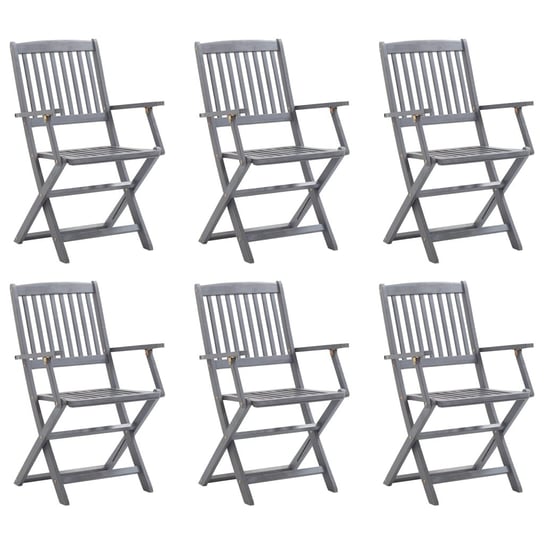 Krzesła ogrodowe składane VIDAXL, 54x57x91 cm, 6 szt. vidaXL