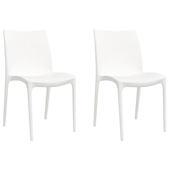 Krzesła ogrodowe sztaplowane, białe, PP, 50x46x80 Inna marka