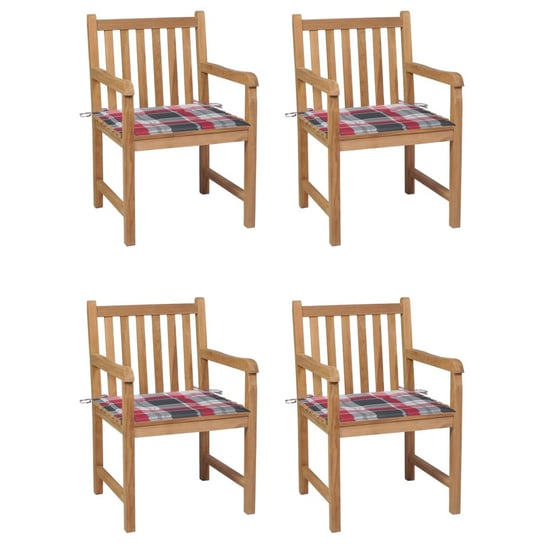 Krzesła ogrodowe tekowe z poduszkami, 58x60x90 cm, Inna marka