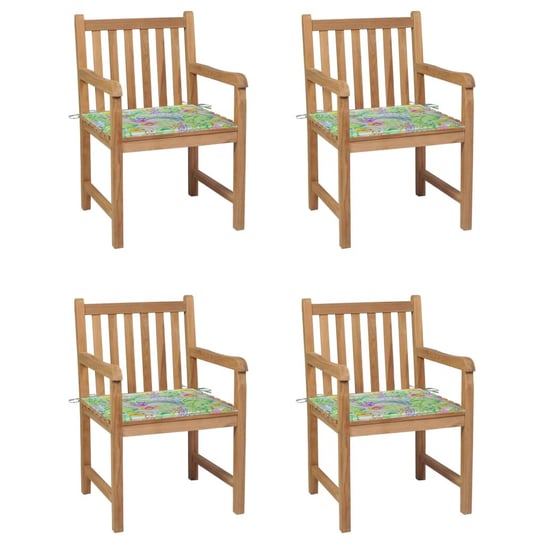 Krzesła ogrodowe tekowe z poduszkami - Rustykalne, Inna marka