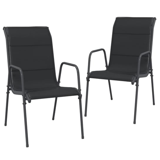 Krzesła ogrodowe textilene, czarne/antracytowe, 51 Inna marka