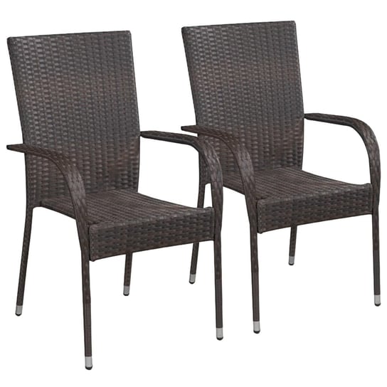 Krzesła ogrodowe VIDAXL, 2 szt., brązowe, 55,5x53,5x95 cm vidaXL