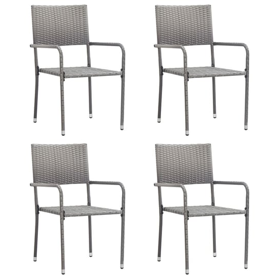 Krzesła ogrodowe VIDAXL, antracytowe, 51x60x87 cm, 4 szt. vidaXL