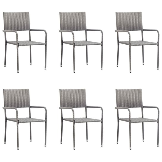 Krzesła ogrodowe VIDAXL, antracytowe, 51x60x87 cm, 6 szt. vidaXL