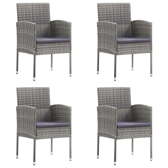 Krzesła ogrodowe VIDAXL, antracytowe, 52x56x88 cm, 4 szt. vidaXL