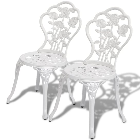 Krzesła ogrodowe VIDAXL, białe, 41x49x81,5 cm, 2 sztuki vidaXL