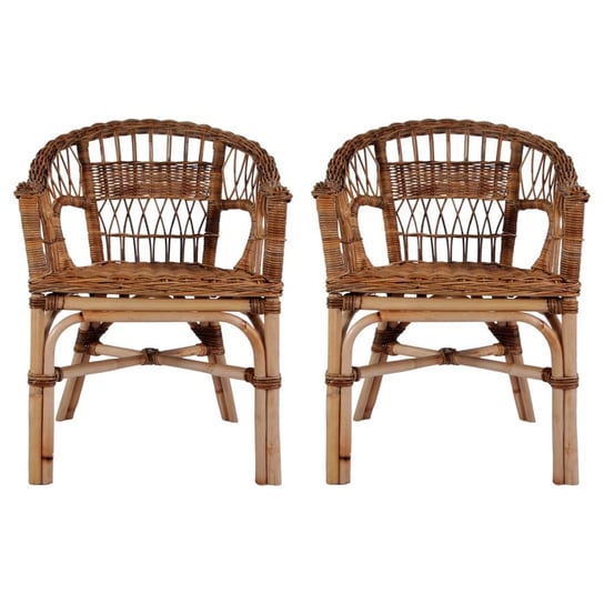 Krzesła ogrodowe VIDAXL, brązowe, 2 szt. vidaXL