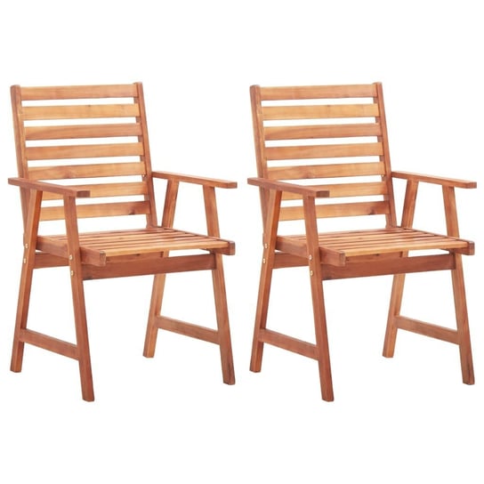 Krzesła ogrodowe VIDAXL, brązowe, 2 szt. vidaXL