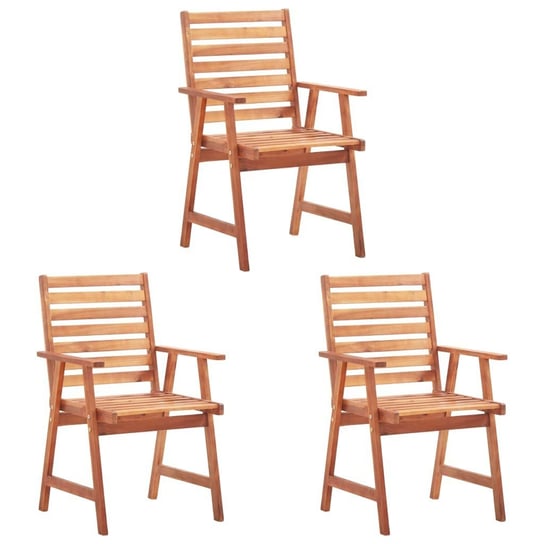 Krzesła ogrodowe VIDAXL, brązowe, 3 szt. vidaXL