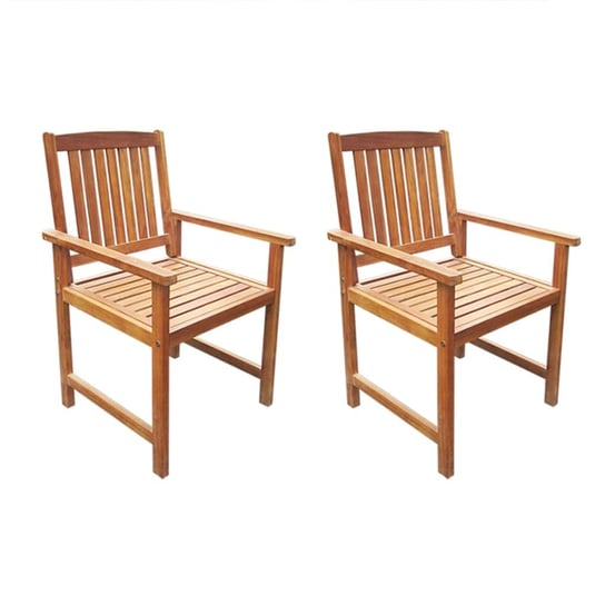 Krzesła ogrodowe vidaXL, brązowe, 57x60x62 cm, 2 sztuki vidaXL