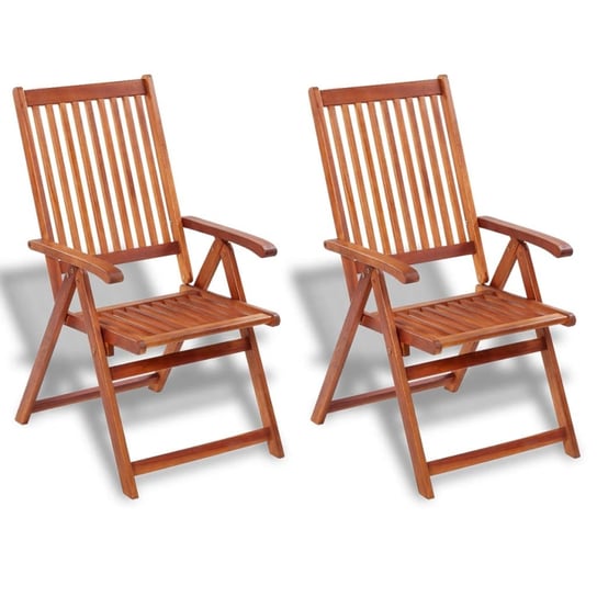 Krzesła ogrodowe VIDAXL, brązowe, 57x69x111 cm, 2 sztuki vidaXL