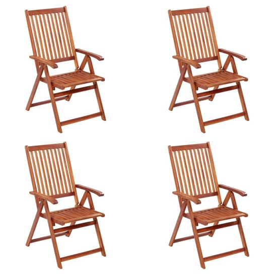Krzesła ogrodowe VIDAXL, brązowe, 57x69x111 cm, 4 szt. vidaXL
