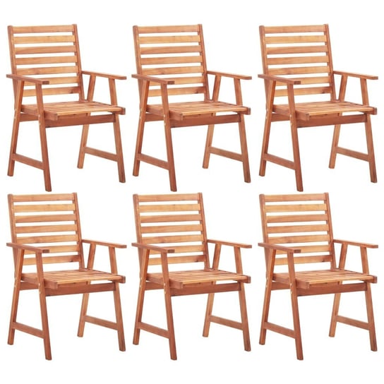 Krzesła ogrodowe VIDAXL, brązowe, 6 szt. vidaXL