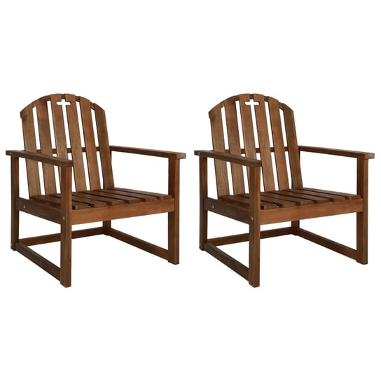 Krzesła ogrodowe vidaXL, brązowe, 60x63x79 cm, 2 sztuki vidaXL