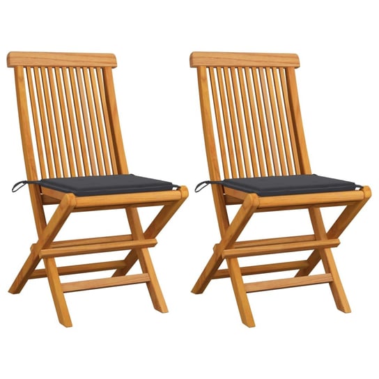 Krzesła ogrodowe VIDAXL, brązowo-antracytowe, 47x60x89 cm, 2 szt. vidaXL