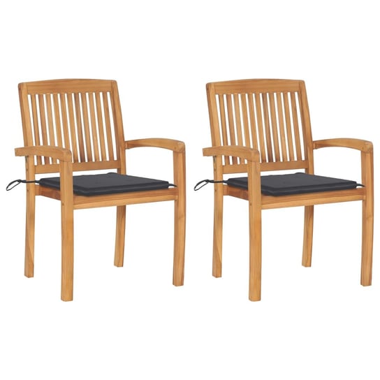 Krzesła ogrodowe VIDAXL, brązowo-antracytowe, 60x57,5x90 cm, 2 szt. vidaXL