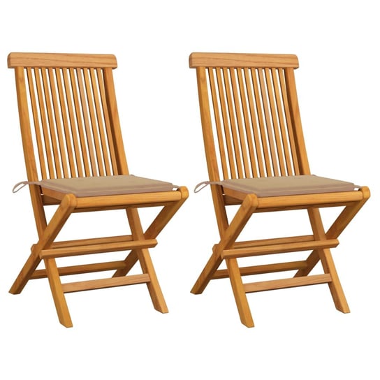 Krzesła ogrodowe VIDAXL, brązowo-beżowe, 47x60x89 cm, 2 szt. vidaXL