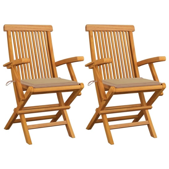 Krzesła ogrodowe VIDAXL, brązowo-beżowe, 55x60x89 cm, 2 szt. vidaXL