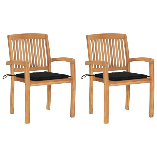 Krzesła ogrodowe VIDAXL, brązowo-czarne, 60x57,5x90 cm, 2 szt. vidaXL