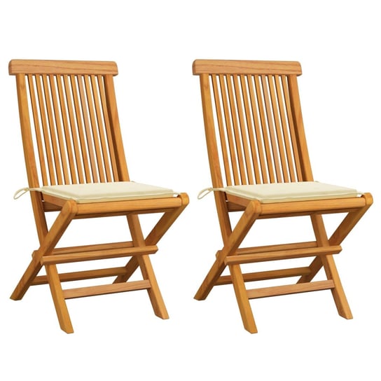 Krzesła ogrodowe VIDAXL, brązowo-kremowe, 47x60x89 cm, 2 szt. vidaXL