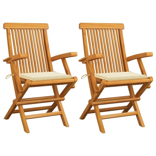 Krzesła ogrodowe VIDAXL, brązowo-kremowe, 55x60x89 cm, 2 szt. vidaXL