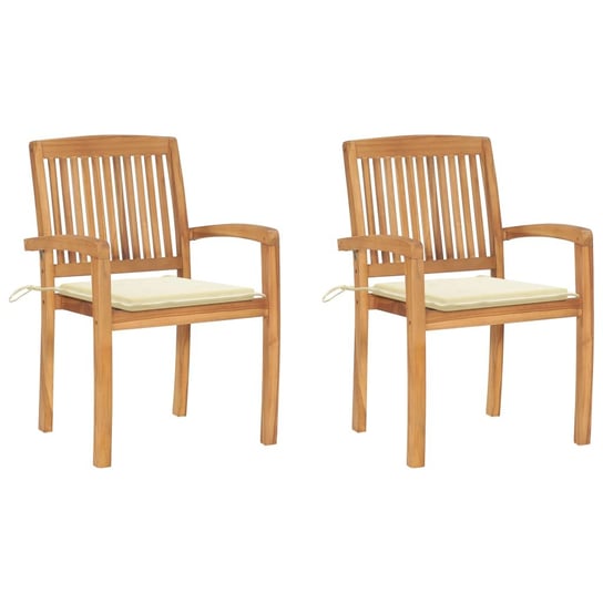 Krzesła ogrodowe VIDAXL, brązowo-kremowe, 60x57,5x90 cm, 2 szt. vidaXL
