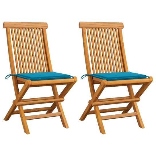 Krzesła ogrodowe VIDAXL, brązowo-niebieskie, 47x60x89 cm, 2 szt. vidaXL