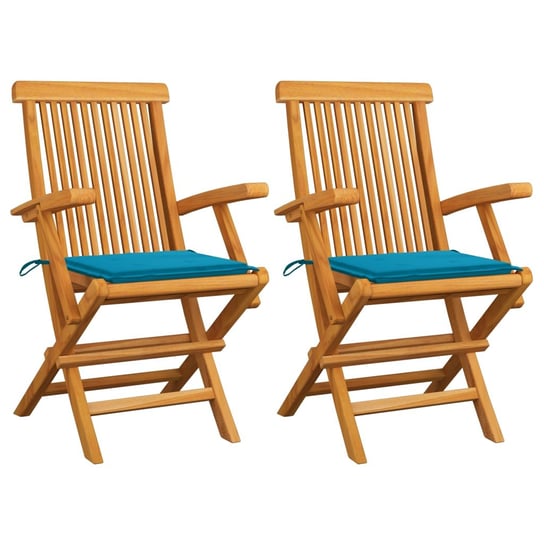 Krzesła ogrodowe VIDAXL, brązowo-niebieskie, 55x60x89 cm, 2 szt. vidaXL