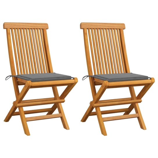 Krzesła ogrodowe VIDAXL, brązowo-szare, 47x60x89 cm, 2 szt. vidaXL