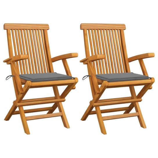 Krzesła ogrodowe VIDAXL, brązowo-szare, 55x60x89 cm, 2 szt. vidaXL
