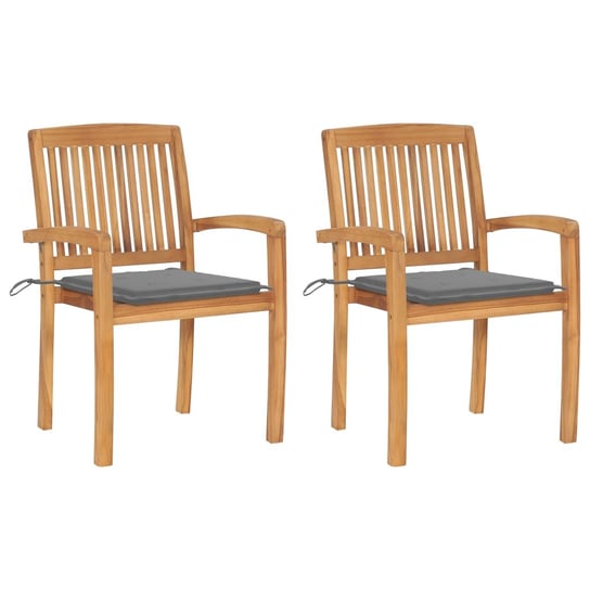 Krzesła ogrodowe VIDAXL, brązowo-szare, 60x57,5x90 cm, 2 szt. vidaXL