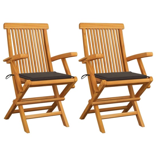 Krzesła ogrodowe VIDAXL, brązowo-taupe, 55x60x89 cm, 2 szt. vidaXL