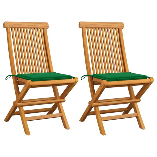 Krzesła ogrodowe VIDAXL, brązowo-zielone, 47x60x89 cm, 2 szt. vidaXL