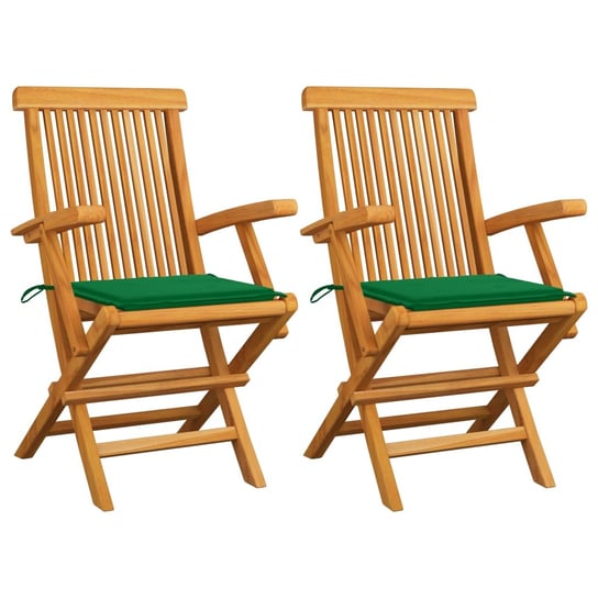 Krzesła ogrodowe VIDAXL, brązowo-zielone, 55x60x89 cm, 2 szt. vidaXL