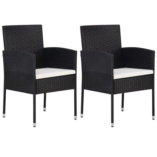 Krzesła ogrodowe VIDAXL, czarne, 2 szt. vidaXL