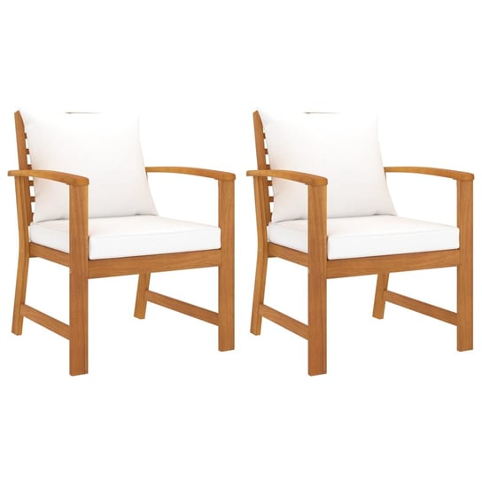 Krzesła ogrodowe VIDAXL, kremowe, 60,5x60,5x81 cm, 2 szt. vidaXL