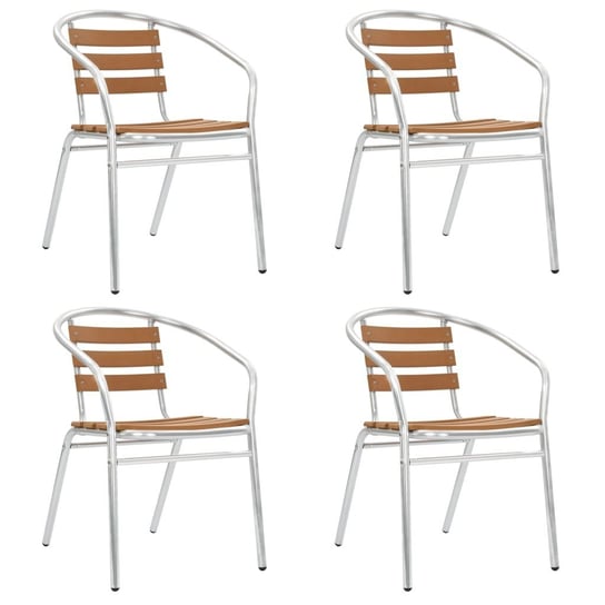 Krzesła ogrodowe VIDAXL, srebrne, 4 szt. vidaXL