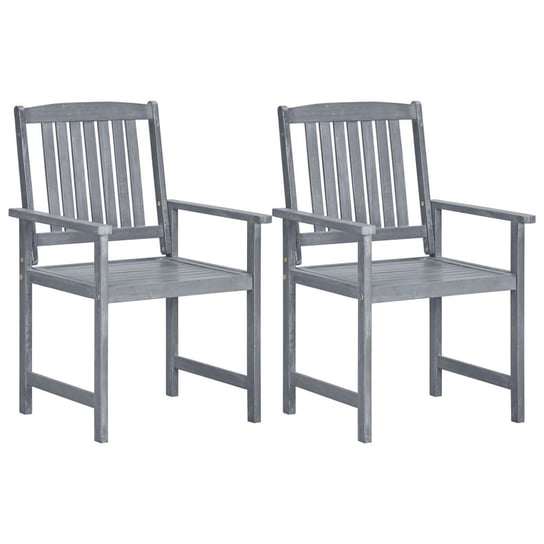 Krzesła ogrodowe VIDAXL, szare, 2 szt. vidaXL