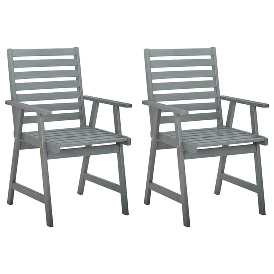 Krzesła ogrodowe VIDAXL, szare, 56x62x92 cm, 2 szt. vidaXL