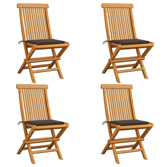 Krzesła ogrodowe VIDAXL, taupe, 47x60x89 cm,  4 szt. vidaXL